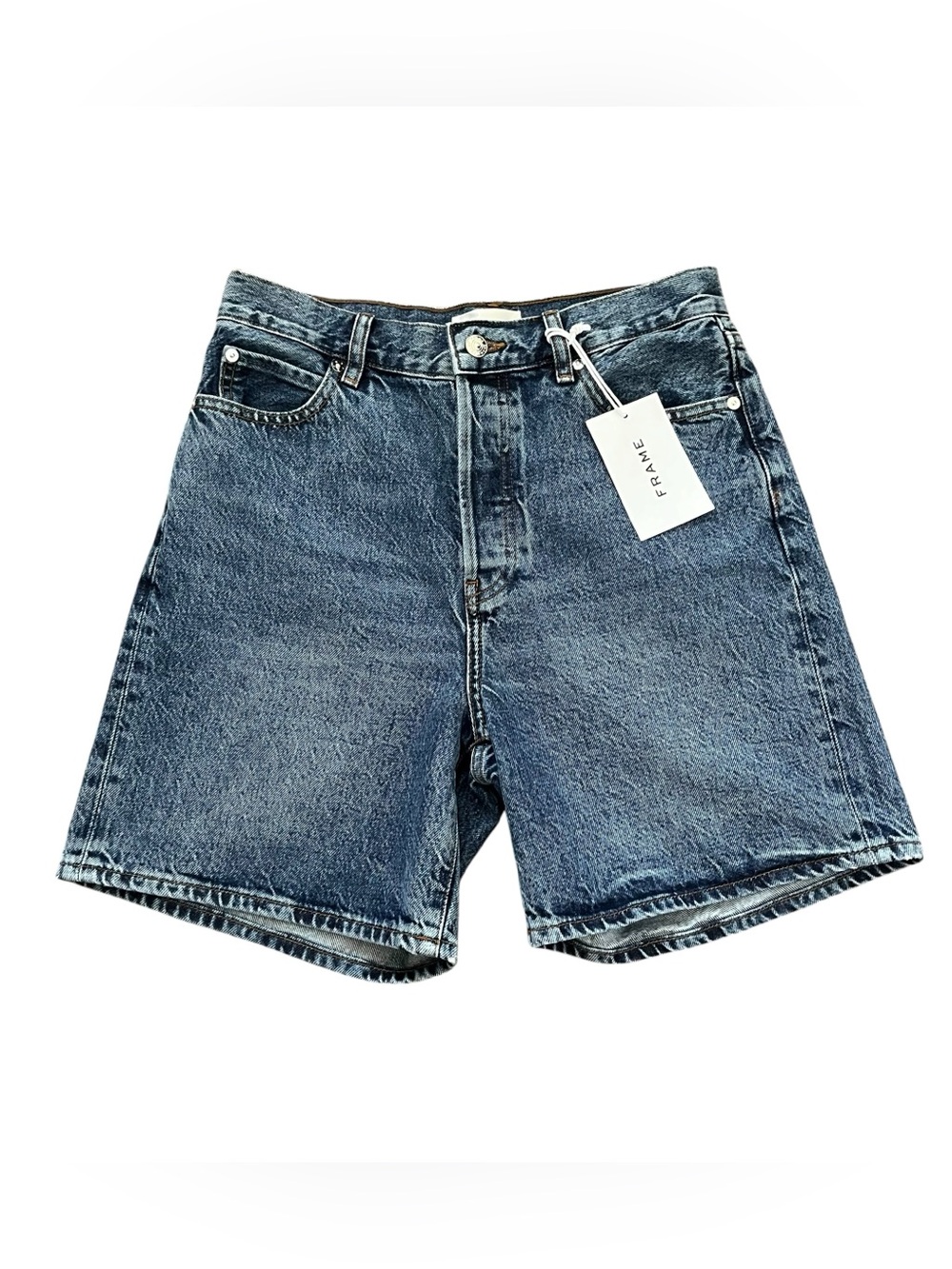 FRAME The Timeless Short September High Rise Denim Jorts Sz 26 NWT